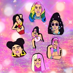 7Pc Nicki Minaj Croc Charms Set